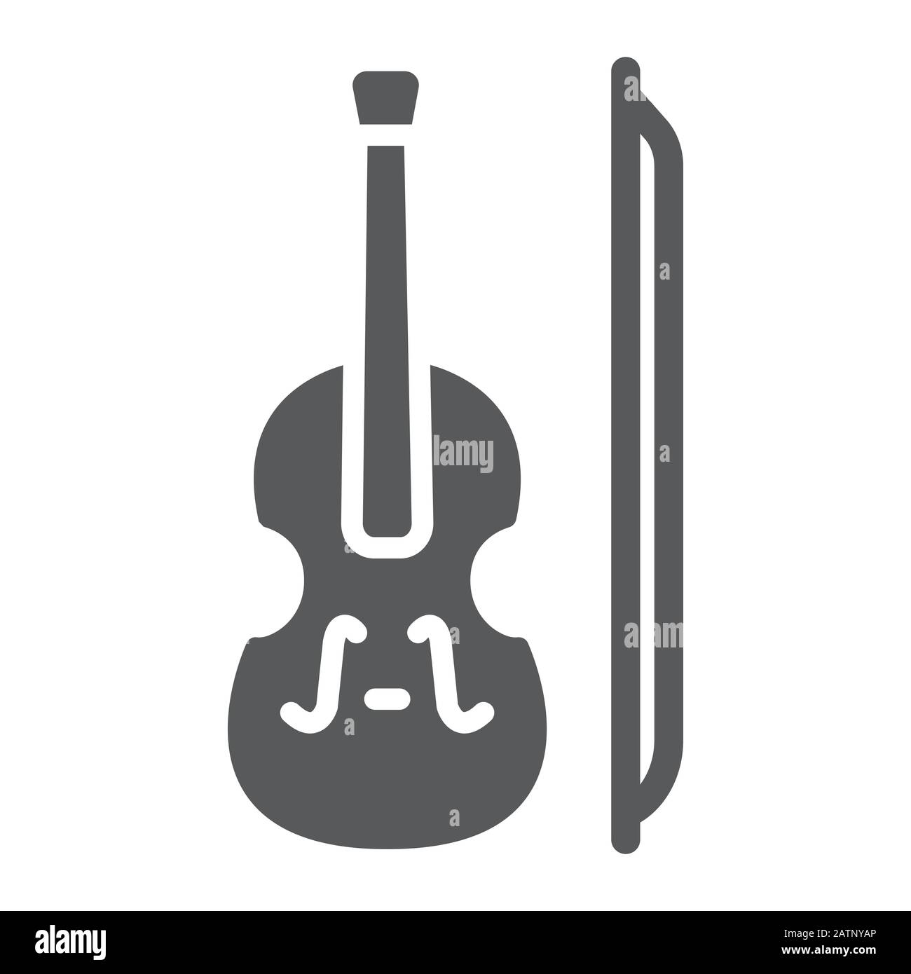 Icône de glyphe de violon, jour de St patrick et musique, signe d'instrument classique, graphiques vectoriels, un motif solide sur fond blanc, eps 10. Illustration de Vecteur