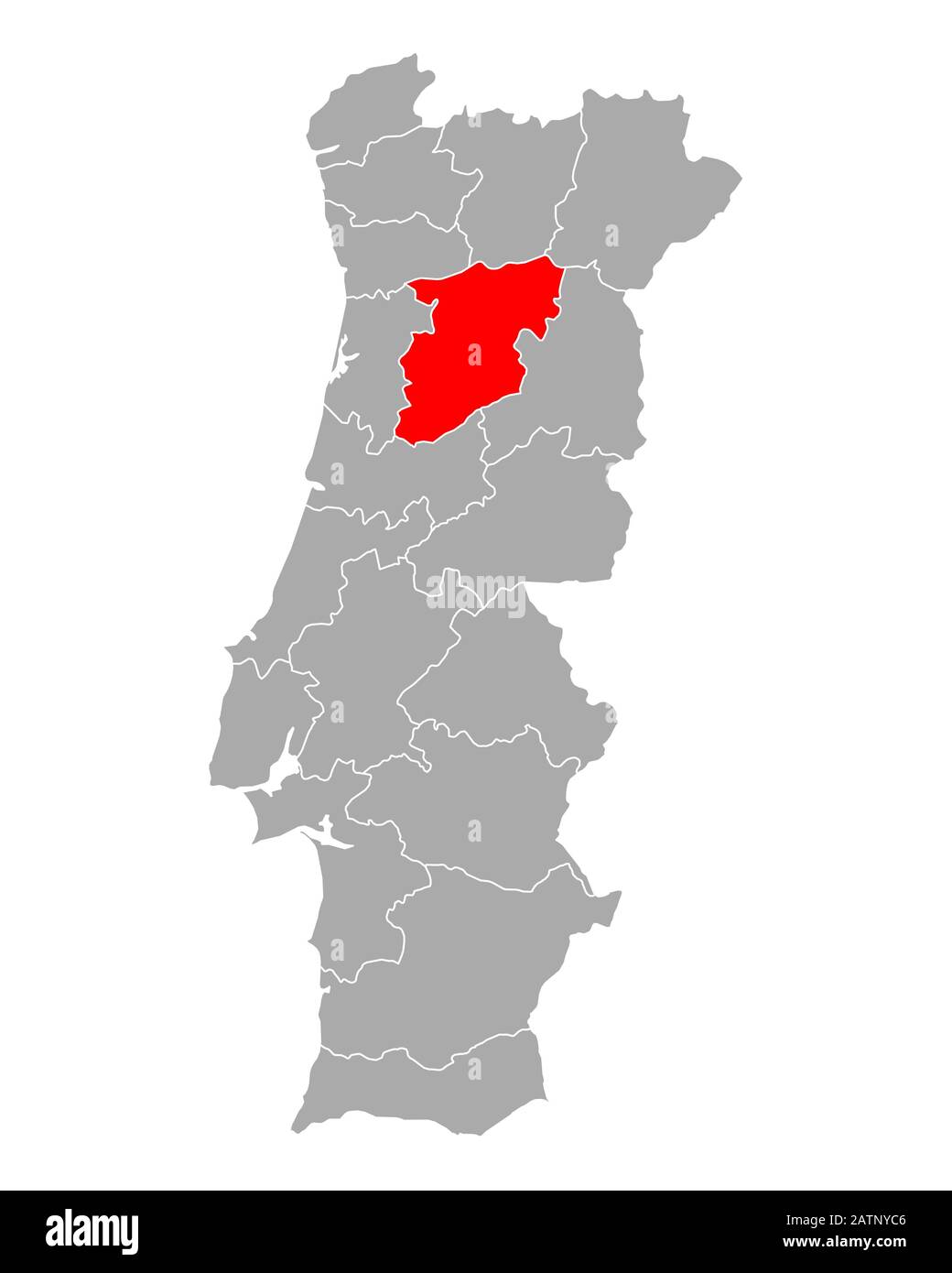 Carte de Viseu au Portugal Banque D'Images