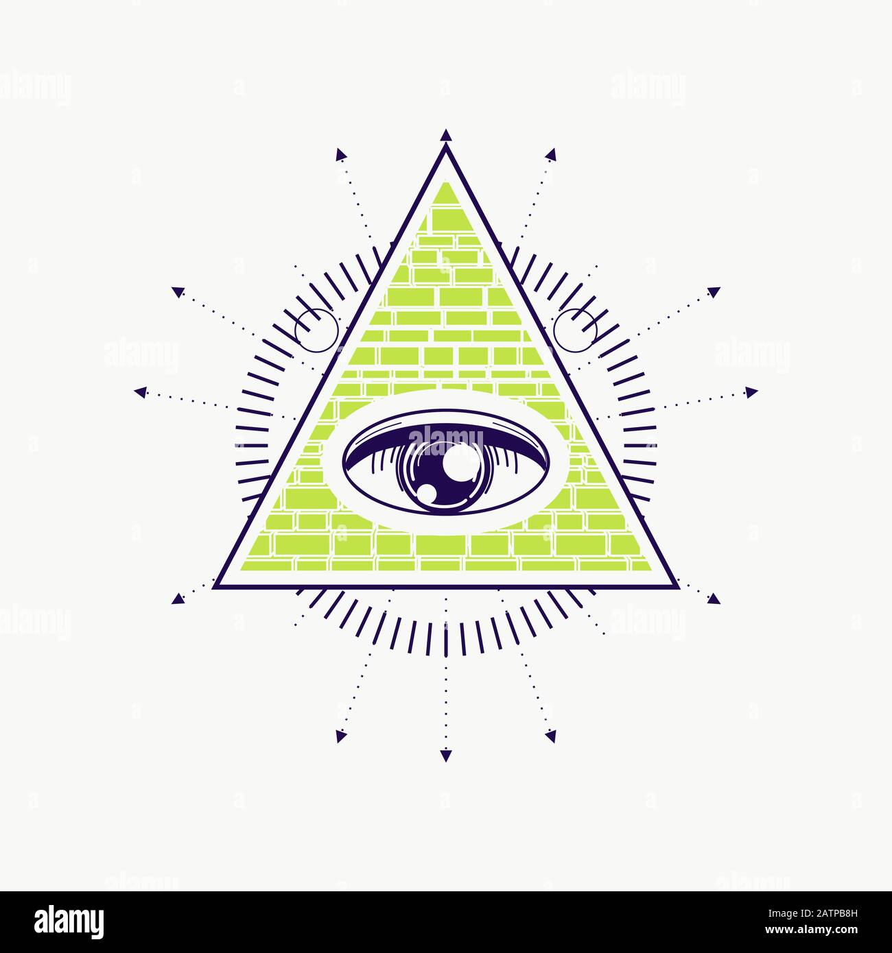 Symbole occulte mystique. Illustration de Vecteur