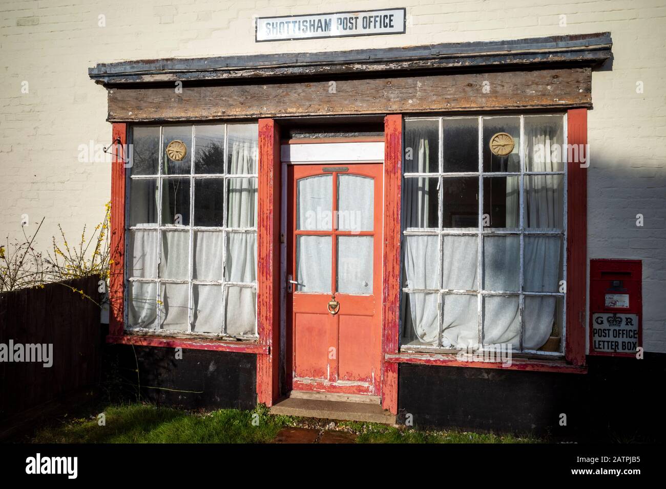 Bureau de poste rural fermé Shottisham Suffolk Royaume-Uni Banque D'Images