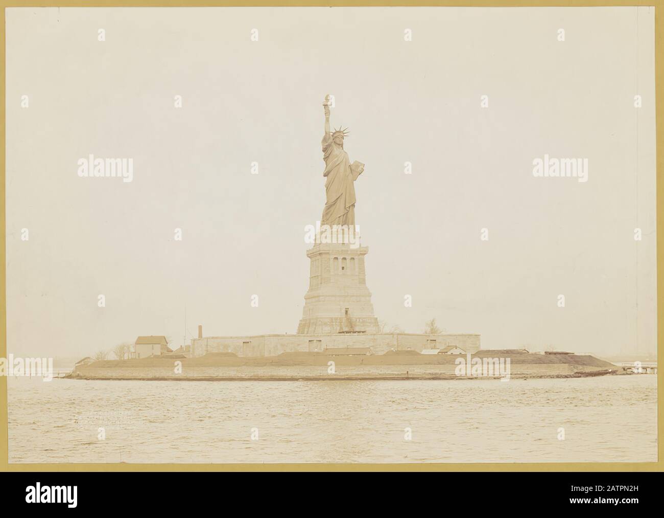 Statue de la liberté du port de New York en 1890 Banque D'Images