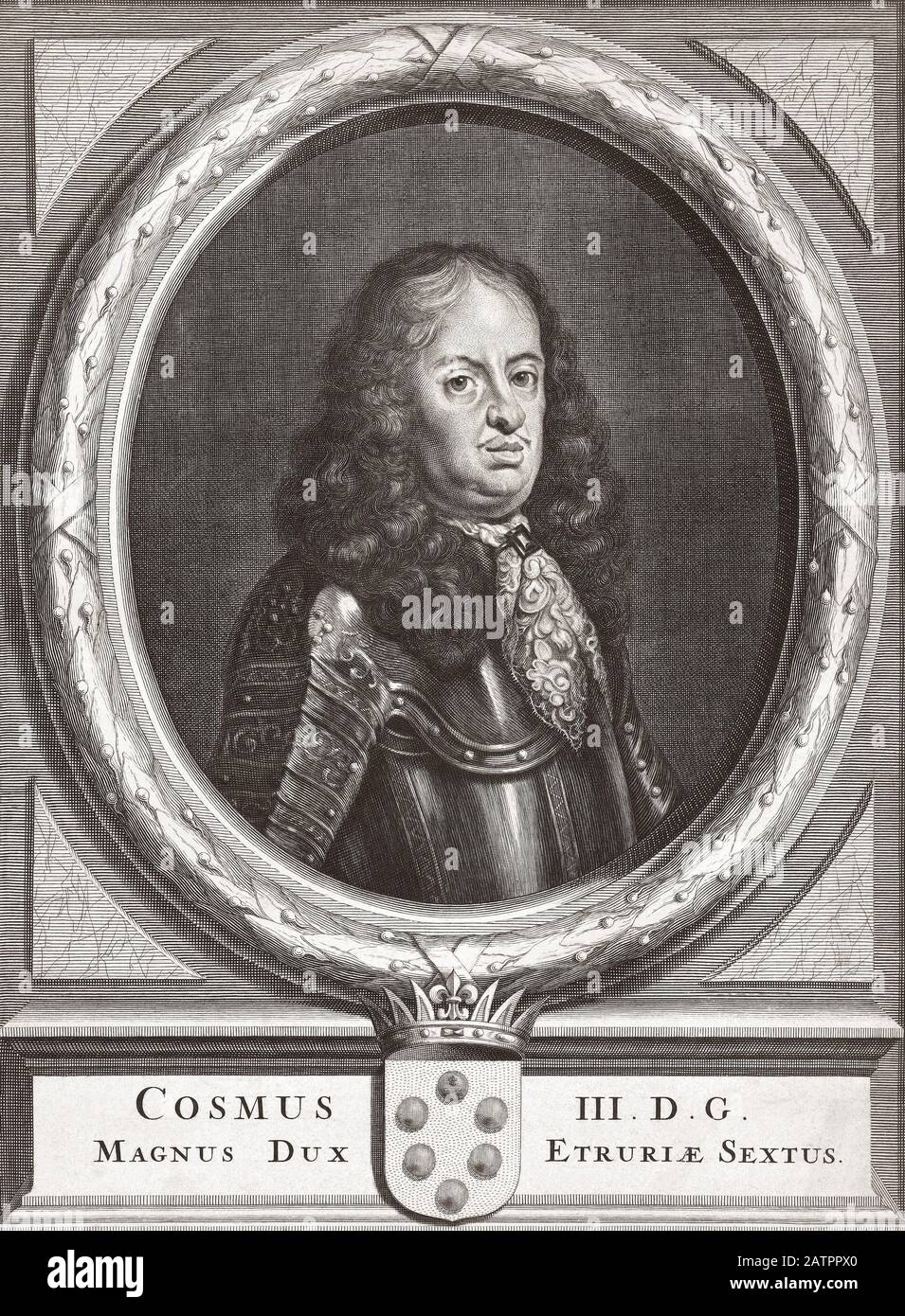 Cosimo III de' Medici, 1642 – 1723. 6ème Grand duc Médicis de Toscane. Banque D'Images