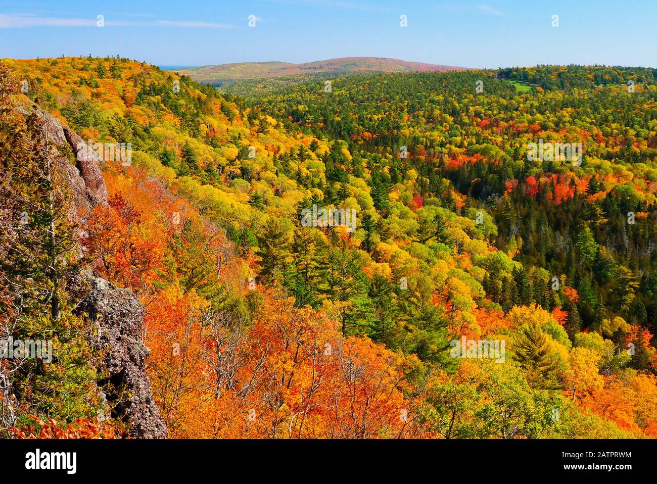 Brockway Mountain Drive, Copper Harbour, Michigan, États-Unis Banque D'Images