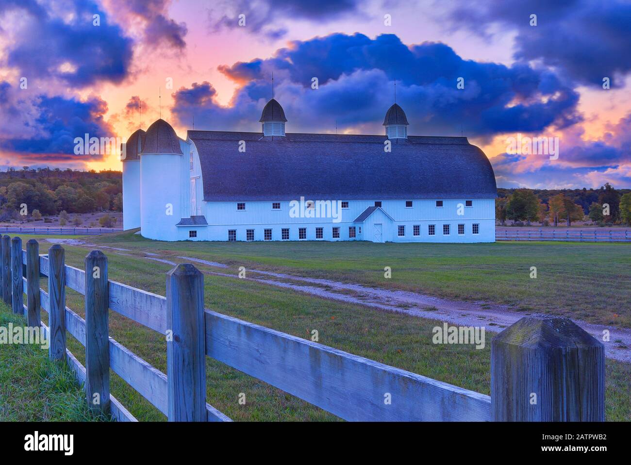 D. H. JOUR Ferme, Sleeping Bear Dunes National Lakeshore, Empire, Michigan, USA Banque D'Images