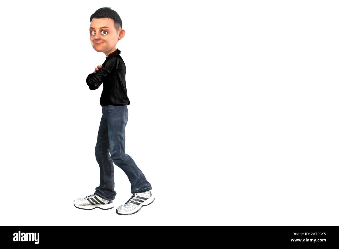 hommes de caractère tridimensionnel traversant les habds Banque D'Images hommes de caractère tridimensionnel traversant les habds Banque D'Images