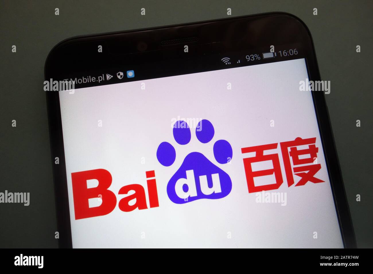 Logo Baidu sur smartphone Banque D'Images