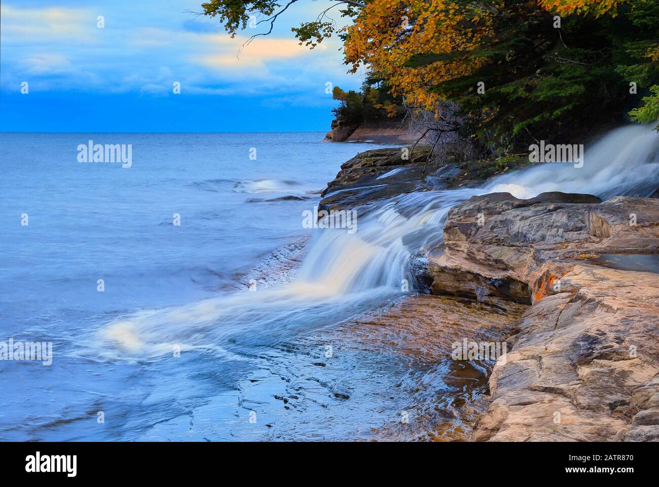 Plage de mineurs, de Pictured Rocks National Lakeshore, Munising, Michigan, USA Banque D'Images
