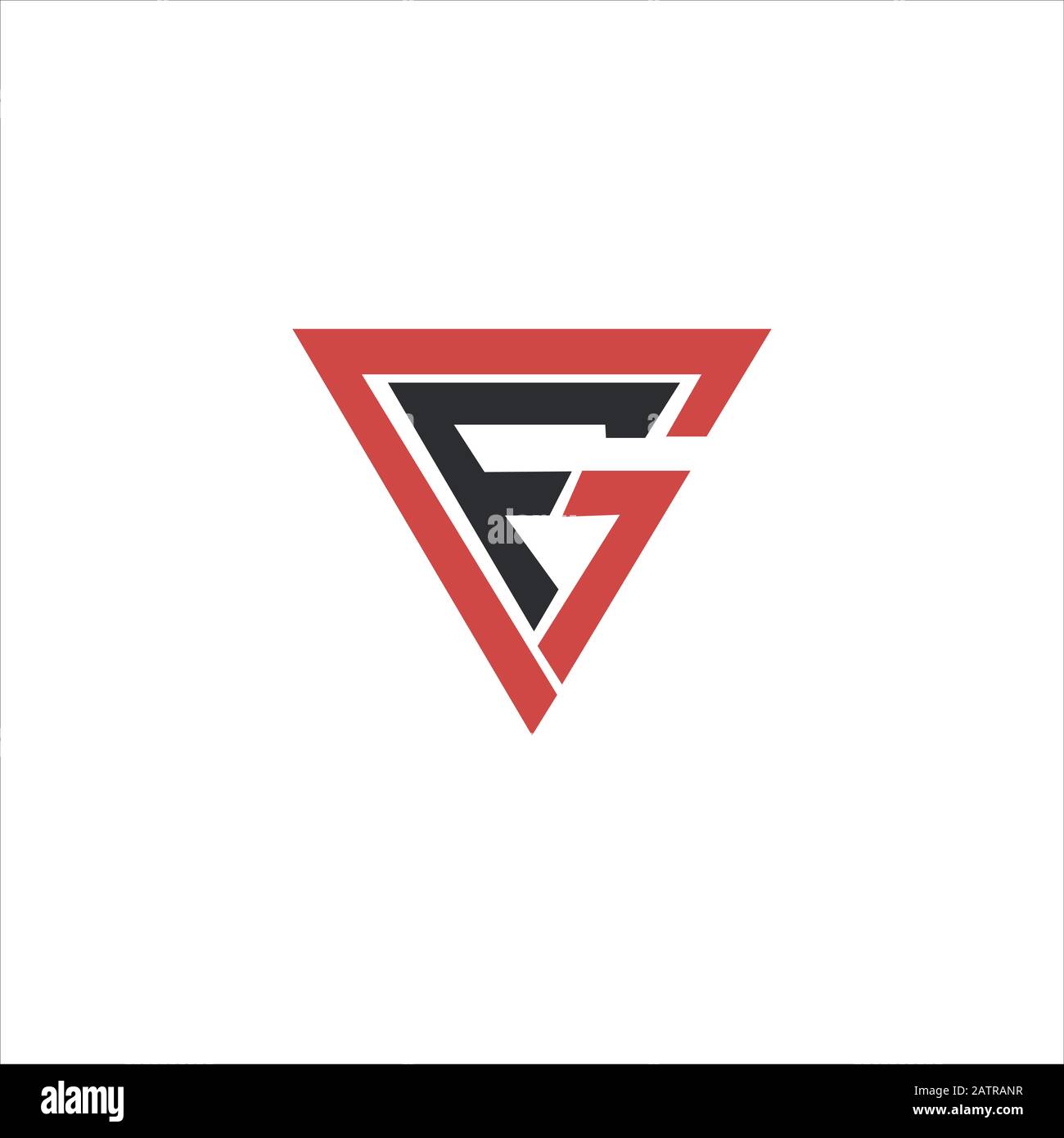 Modèle de conception initiale du logo gf ou fg Illustration de Vecteur