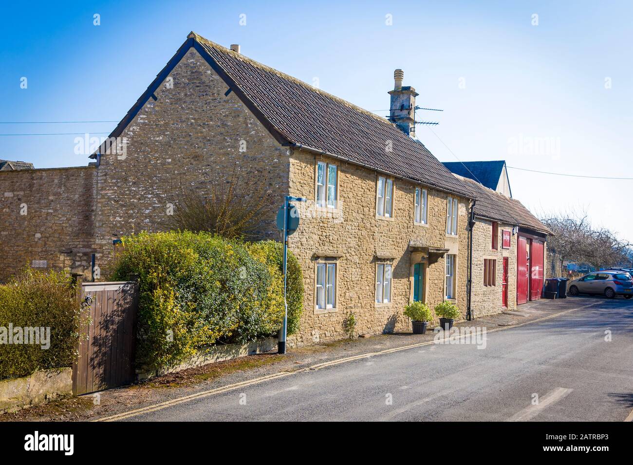 Locaux privés dans Church Road Corsham Town Wiltshire Angleterre Royaume-Uni Banque D'Images