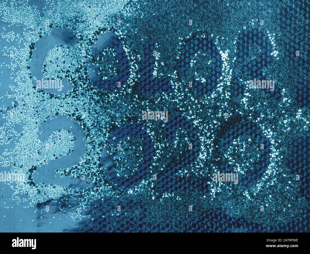 Bannière conçue teintée de couleur bleu tendance 2020 classique avec inscription. Couleur tendance Banque D'Images