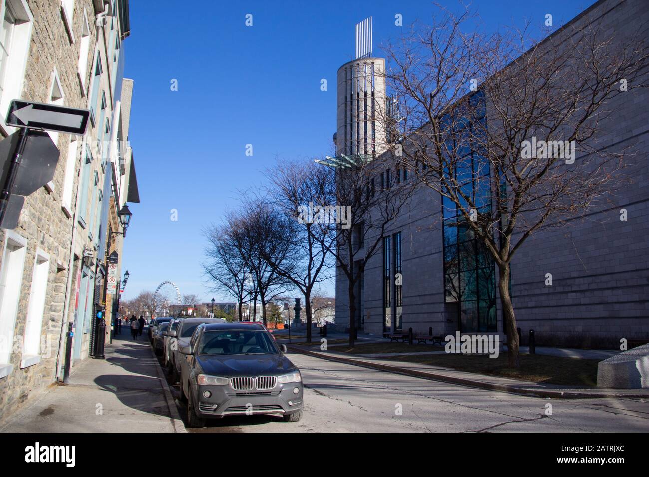 Rue Étroite Du Vieux-Montréal Banque D'Images