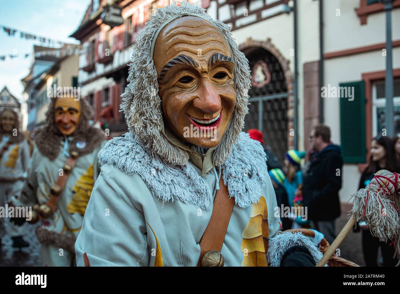 hansel fools guilde brigachtal - figure amicale - défilé de carnaval - ettenheim - allemagne du sud Banque D'Images