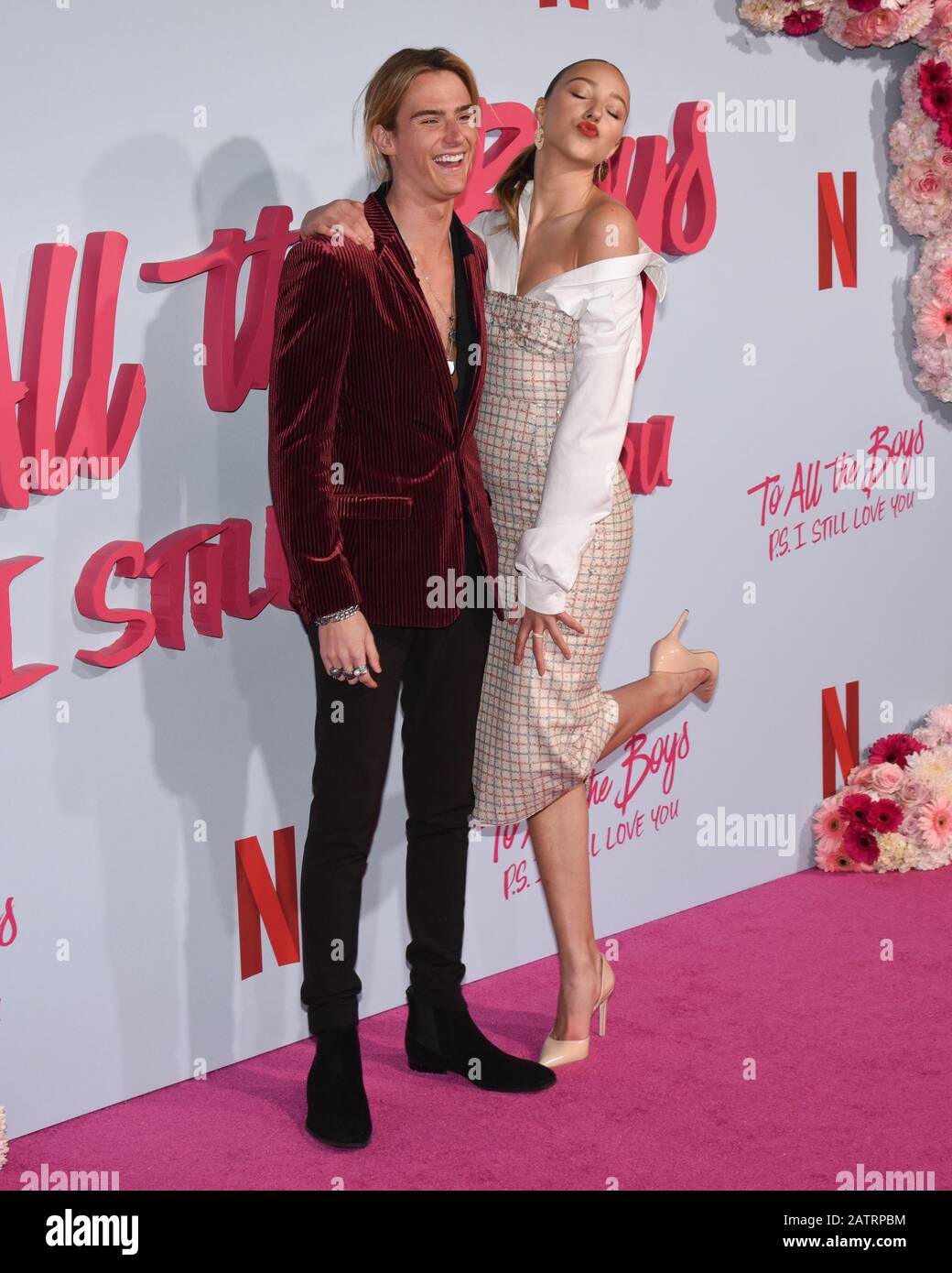 3 février 2020, Los Angeles, CA, États-Unis: Luke Eisner et Ava Michelle assiste à la première de Netflix ''À Tous Les garçons: P.S. Je Continue à vous aimer'' au Théâtre égyptien. (Image De Crédit : © Billy Bennight/Zuma Wire) Banque D'Images