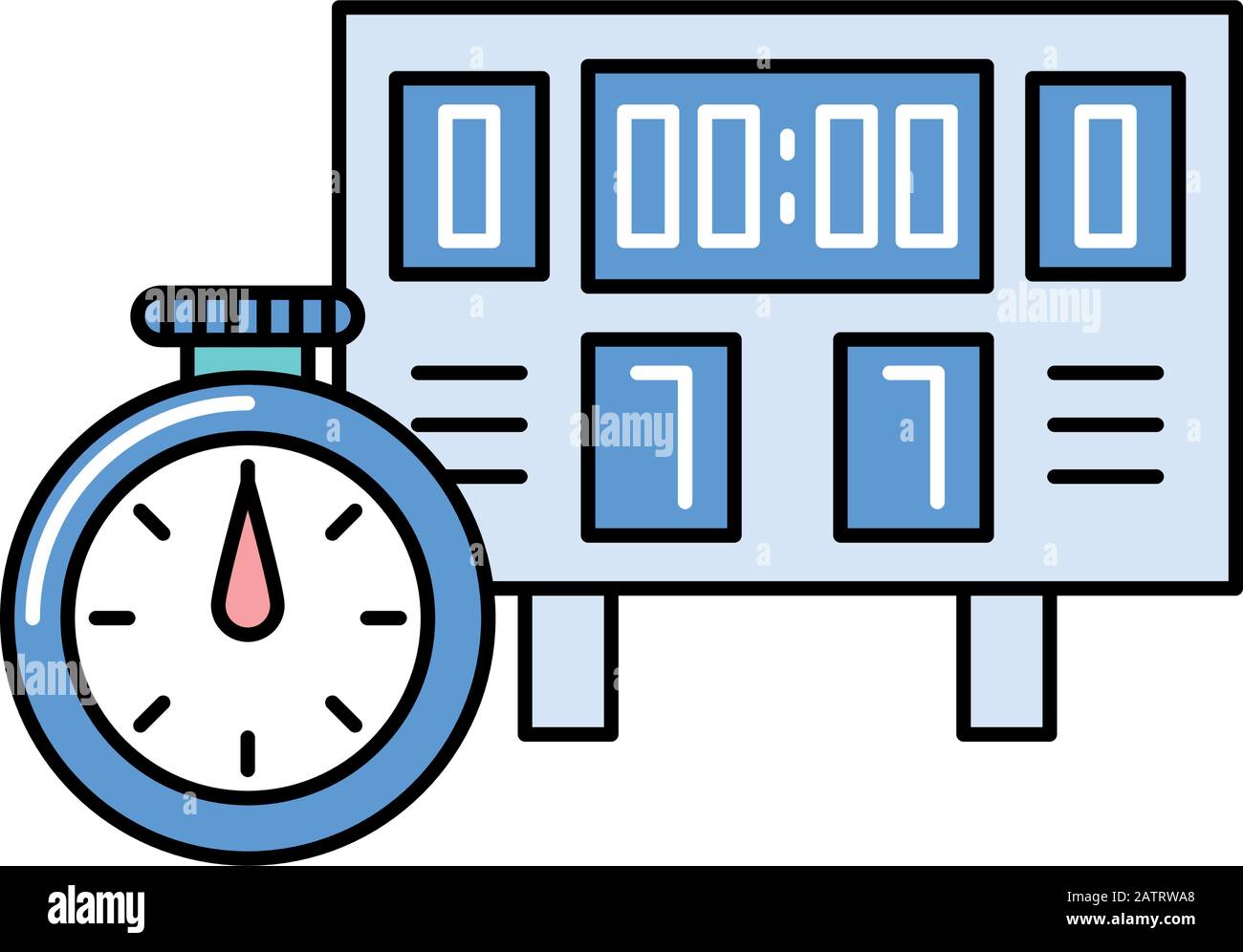 tableau de bord électronique sport et chronomètre Illustration de Vecteur