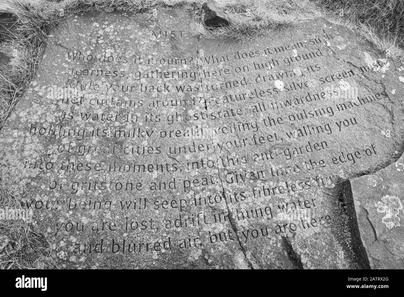 Pierre De Stanza Sur Nab Hill, Près D'Oxenhope, Bradford, West Yorkshire Banque D'Images