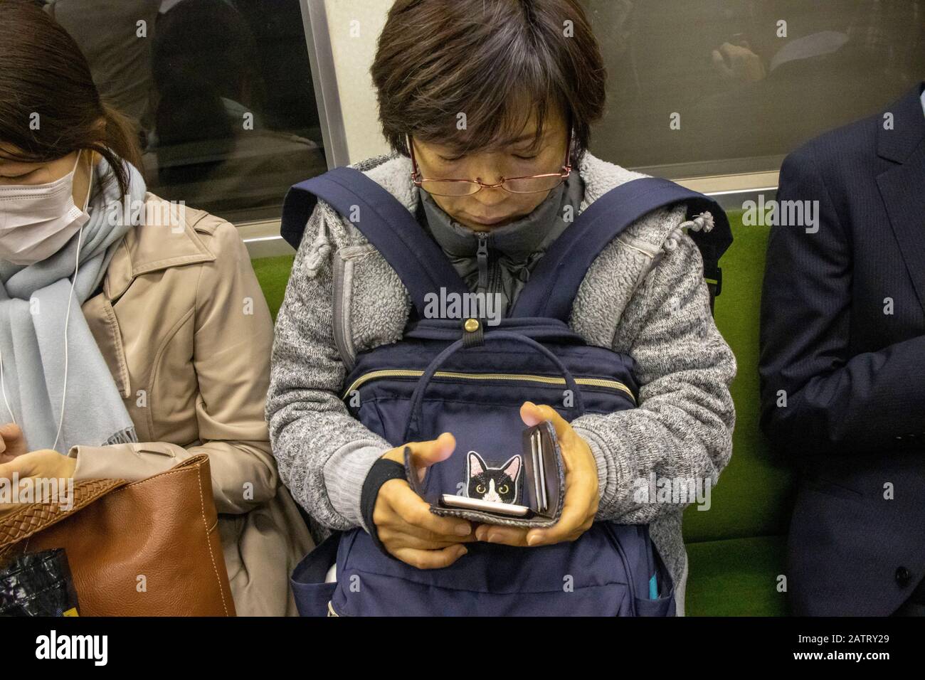 Navetteurs du métro de Kyoto Banque D'Images