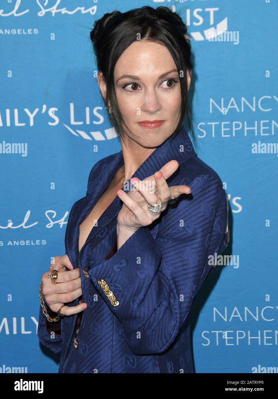 Amanda Shires arrive à LA liste D'EMILY 3ème brunch annuel pré-Oscars qui s'est tenu au Four Seasons Hotel Los Angeles à Beverly Hills, CA le mardi 4 février 2020. (Photo De Athanlee B. Mirador/Sipa États-Unis) Banque D'Images