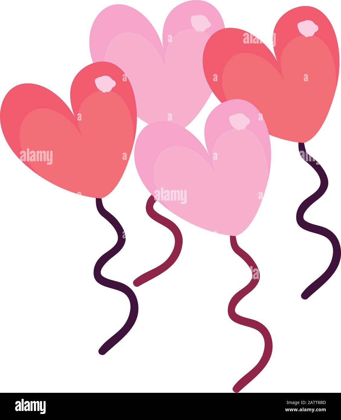 Ballons Coeurs D Amour Passion Design Saint Valentin Romantique Et Decoration De Mariage Mariage Theme Vector Illustration Image Vectorielle Stock Alamy