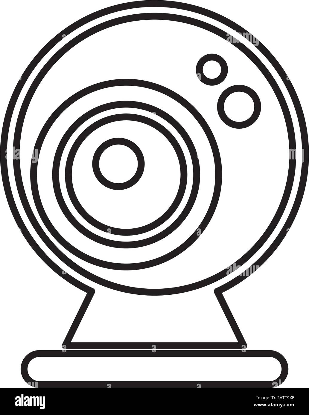 L'icône de l'appareil isolé matériel webcamera Illustration de Vecteur