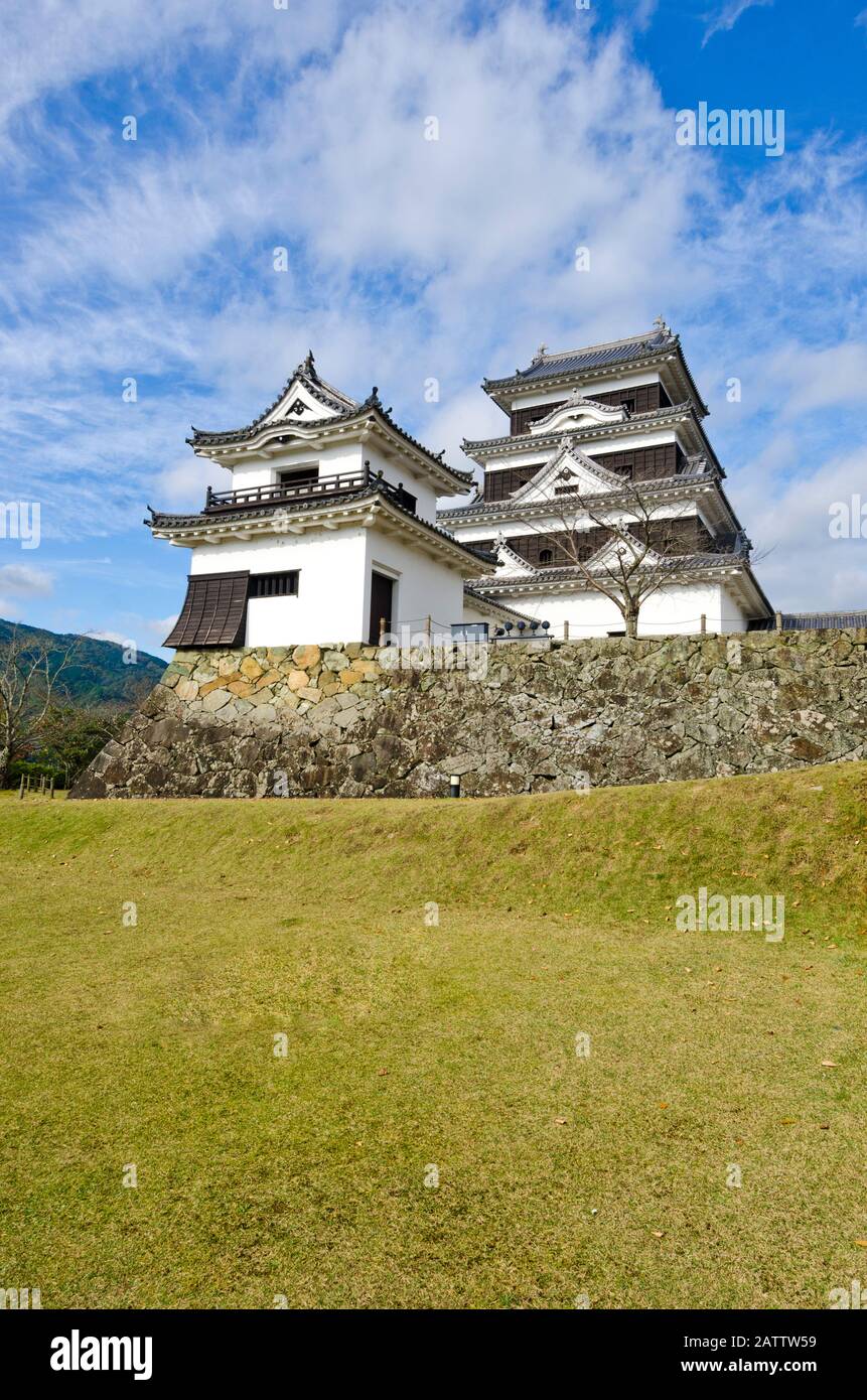 Château d'Ozu dans la préfecture d'Ehime, Shikoku, Japon. Banque D'Images