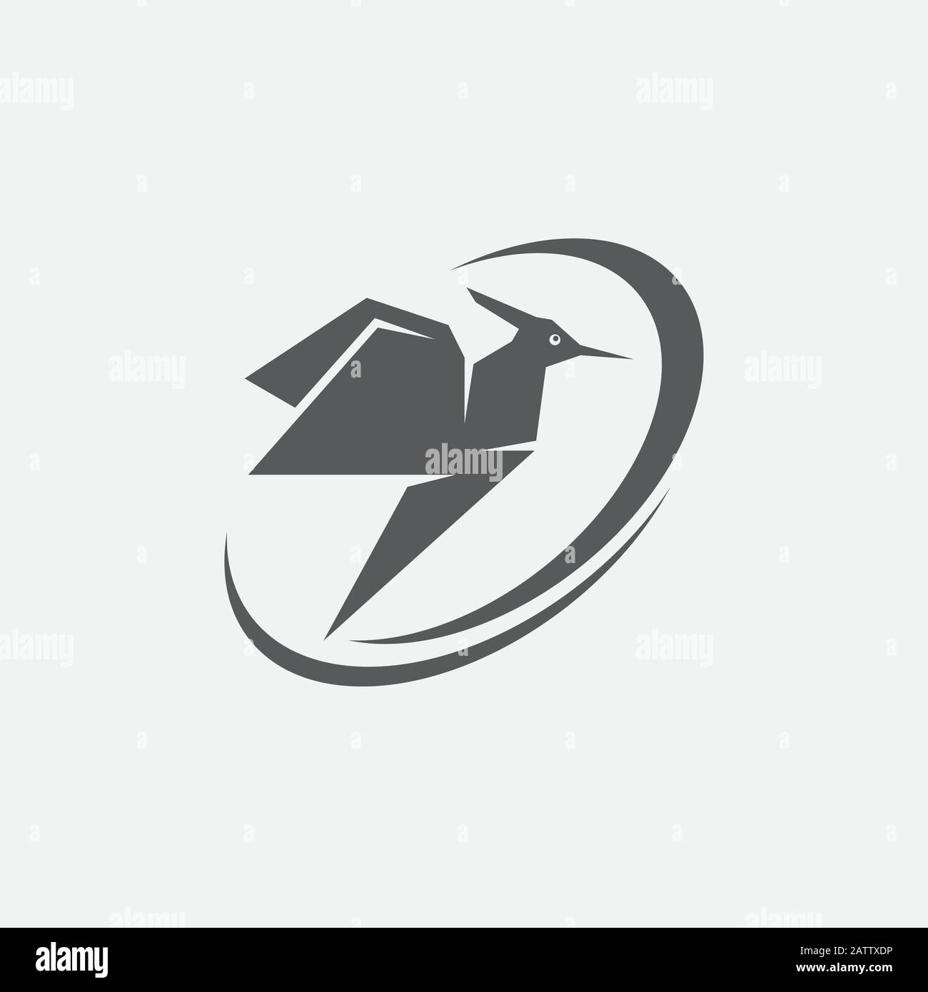 Illustration du logo de l'oiseau de la nature, logo de l'oiseau de la nature, fondation de sauvetage des animaux, logo de l'oiseau volant. Art de ligne icône de l'oiseau, signe de l'oiseau animal, symbole d'oiseau gratuit, V Illustration de Vecteur