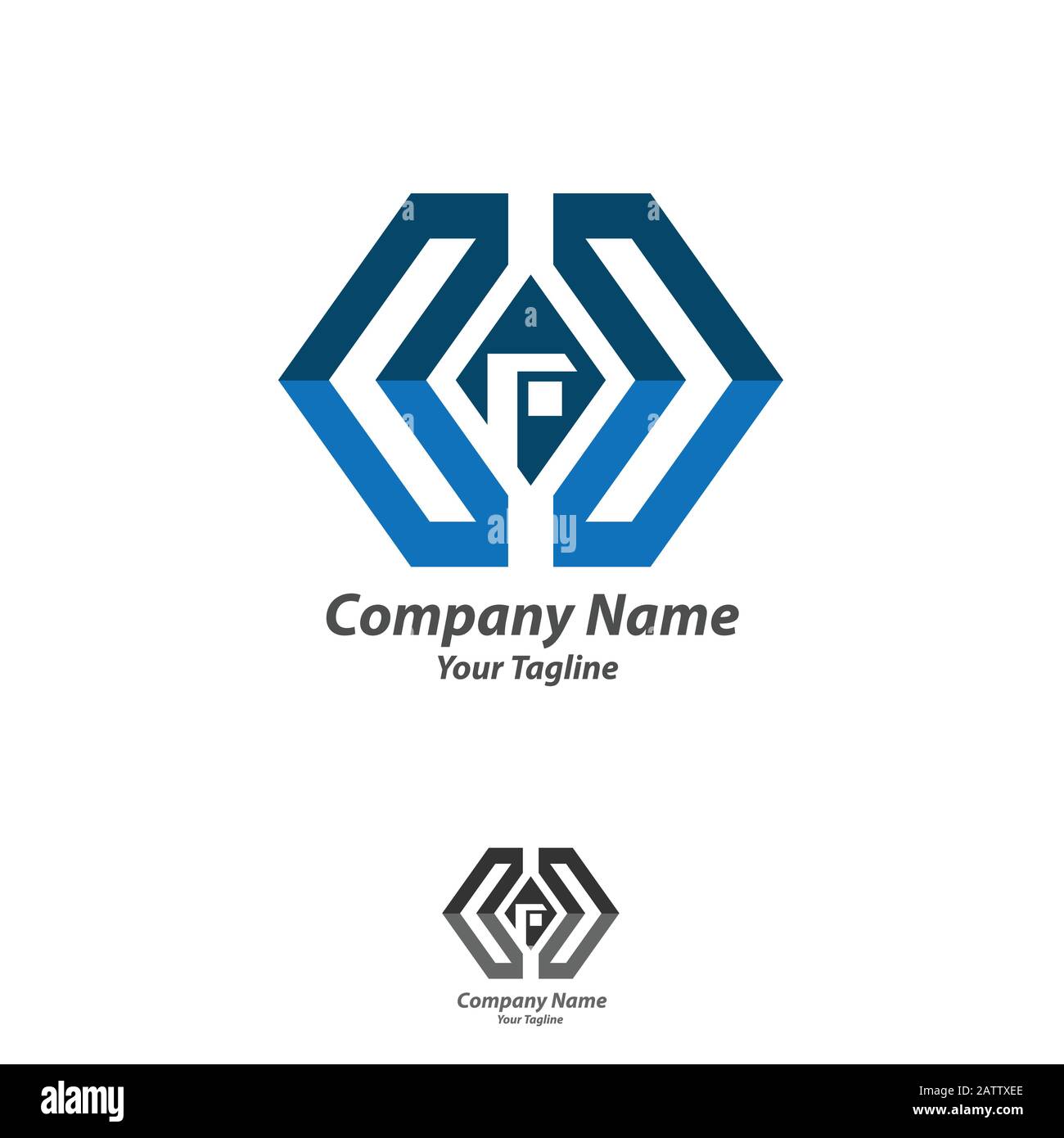 House Abstract Set Immobilier Campagne Logo Modèle De Conception Pour La Société. Création D'Une Silhouette Vectorielle. Illustration de Vecteur