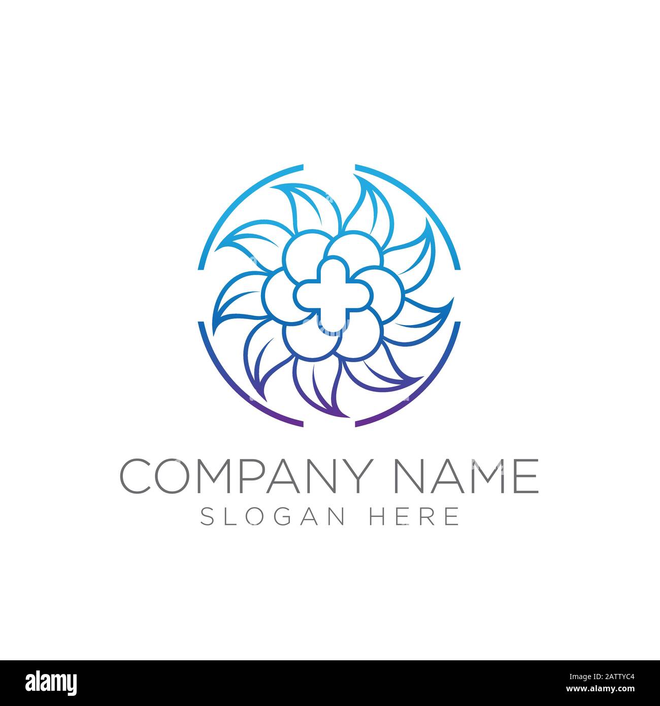 symbole de santé médicale. logo de soins de santé à base de plantes. logo de la nature Illustration de Vecteur