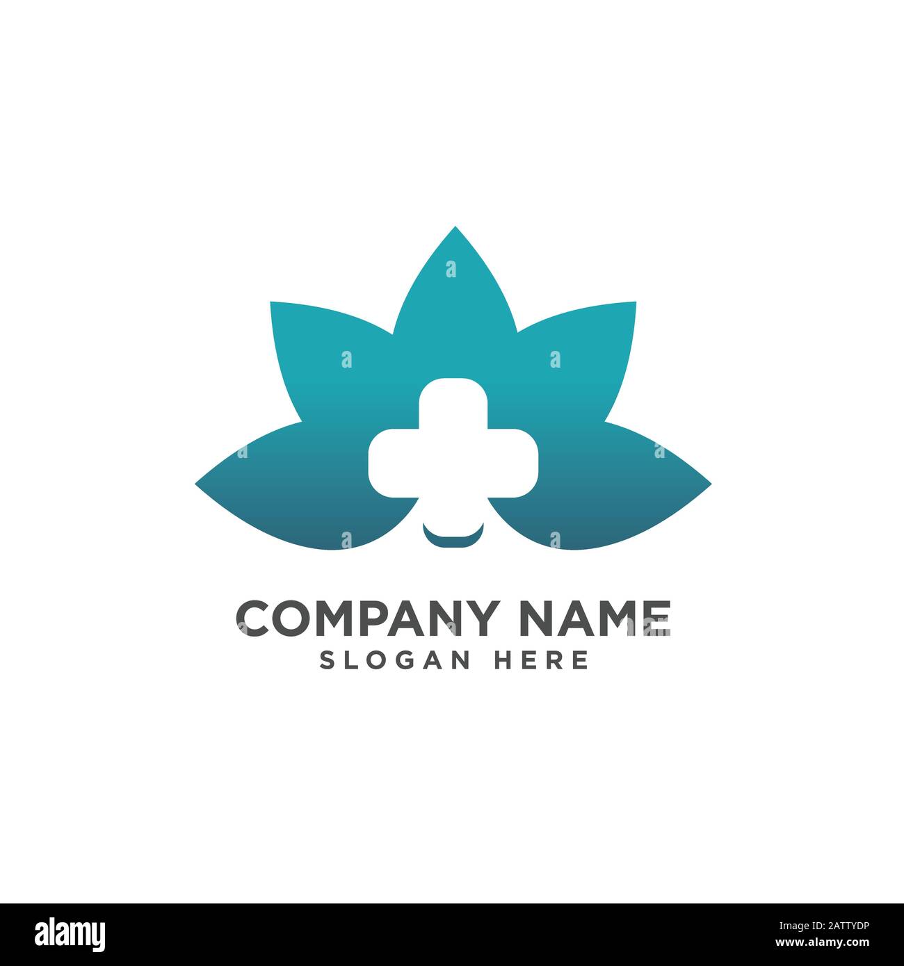 symbole de santé médicale. logo de soins de santé à base de plantes. logo de la nature Illustration de Vecteur