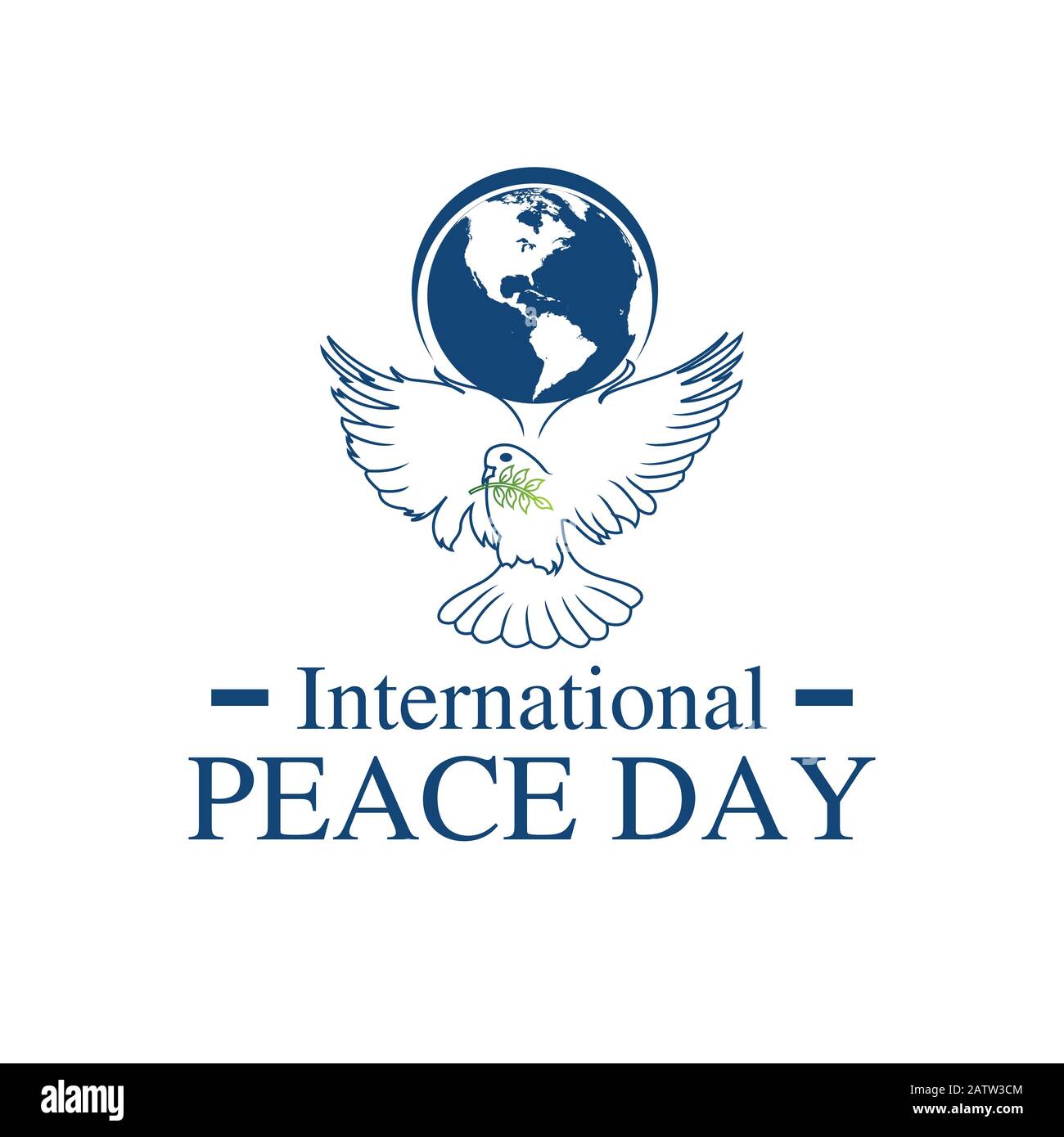 La Journée mondiale de la paix l'illustration de carte de vœux, diverses personnes se regroupent pour célébrer les fêtes. Aide sociale International concept. EPS10 ve Illustration de Vecteur