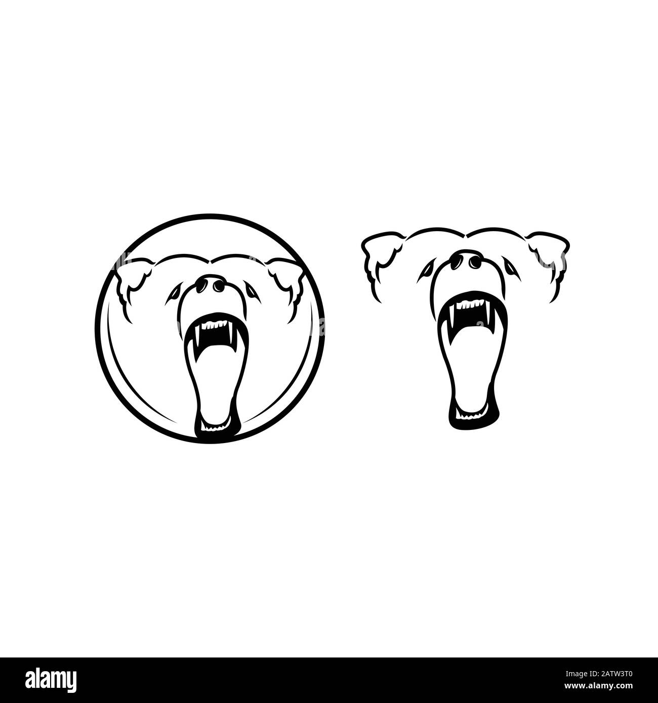 Mascotte à tête d'ours avec logo. Idéal pour les logos sportifs et les mascottes d'équipe. Illustration de Vecteur