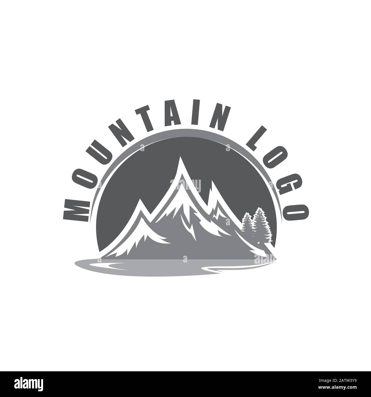 logo mountain hill, illustration vectorielle. style moderne. Illustration de Vecteur