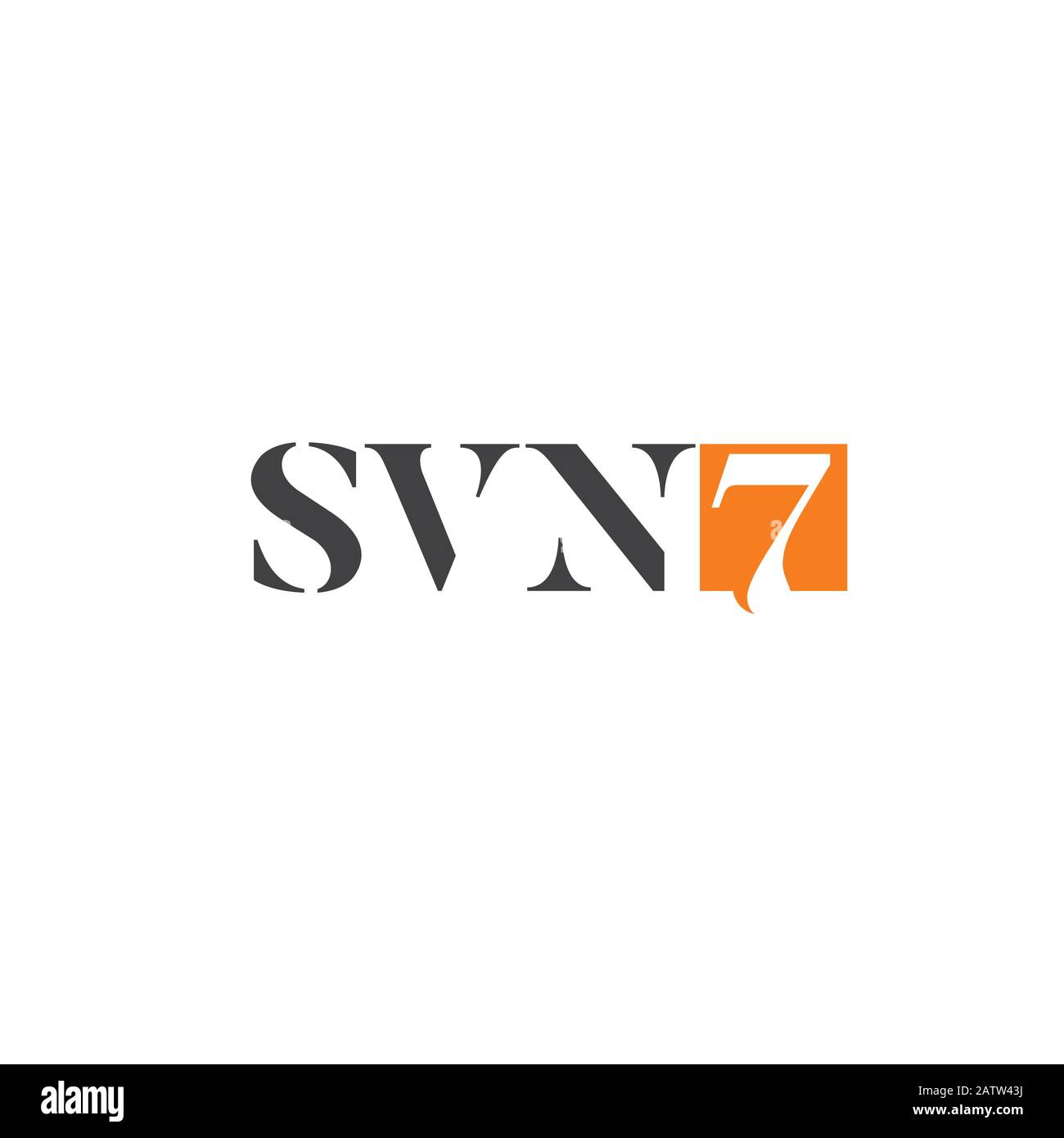 7 monogramme. Logo de la lettre 7 abstraite. Symbole de création de ligne. Marque du logo. Icône vecteur universel - vecteur Illustration de Vecteur