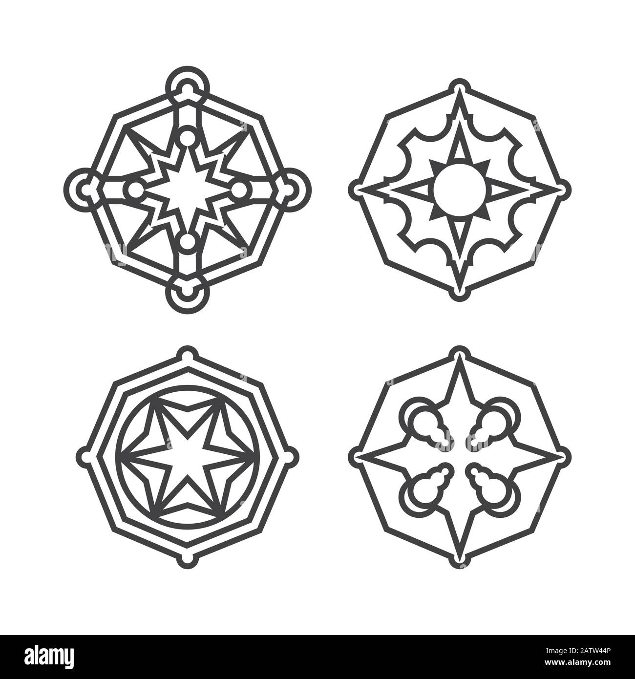 Ensemble de formes géométriques, de triangles, de lignes, de vecteurs Illustration de Vecteur