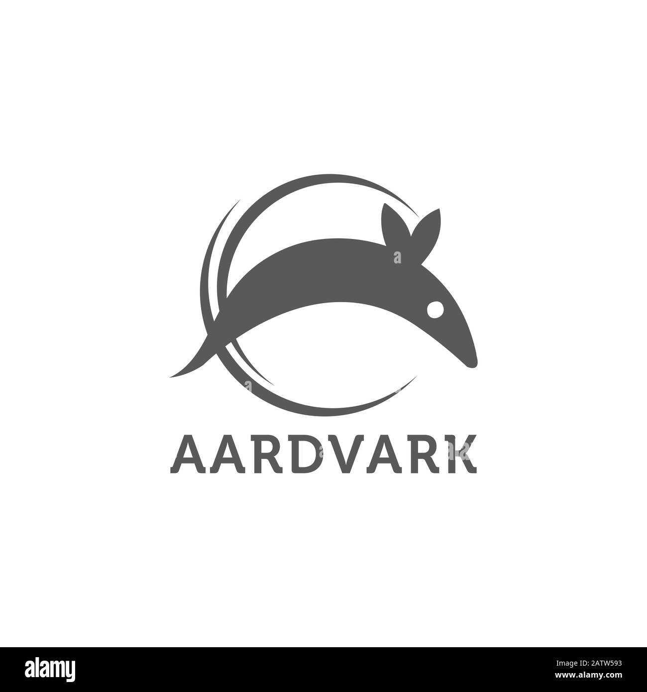 Illustration vectorielle de gravure d'esquisse d'animal Aardvark. Imitation de style planche à gratter. Image dessinée à la main. Illustration de Vecteur