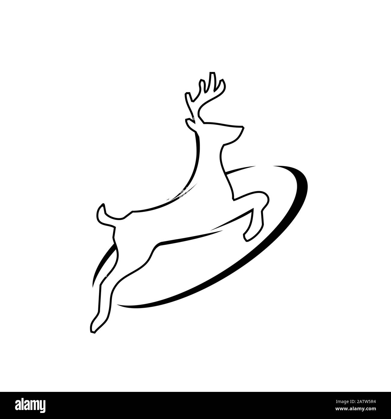 Illustration du vecteur d'icône Deer Illustration de Vecteur