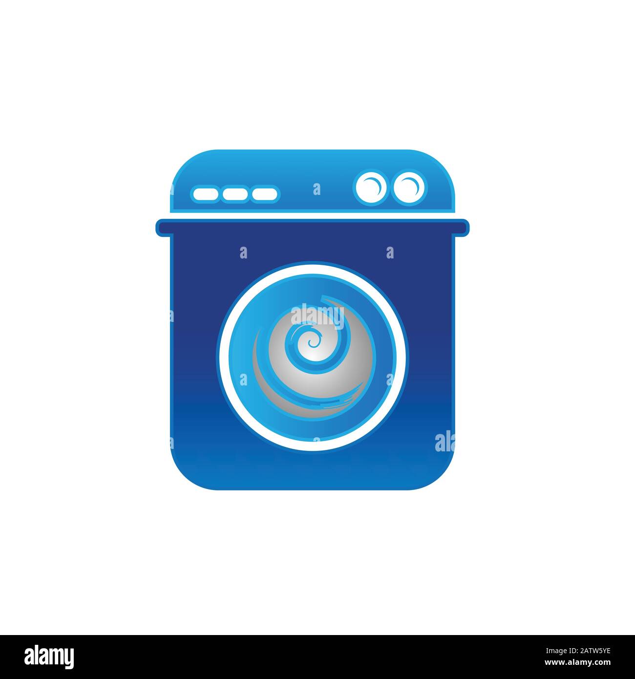 Illustration simple du logo vectoriel de la buanderie de la machine à laver pour le web design isolé sur fond blanc Illustration de Vecteur