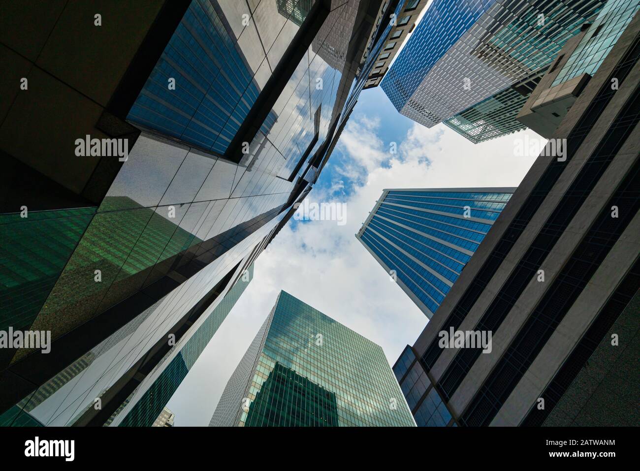 Singapour. Janvier 2020. Vue panoramique depuis le dessus des gratte-ciel Banque D'Images