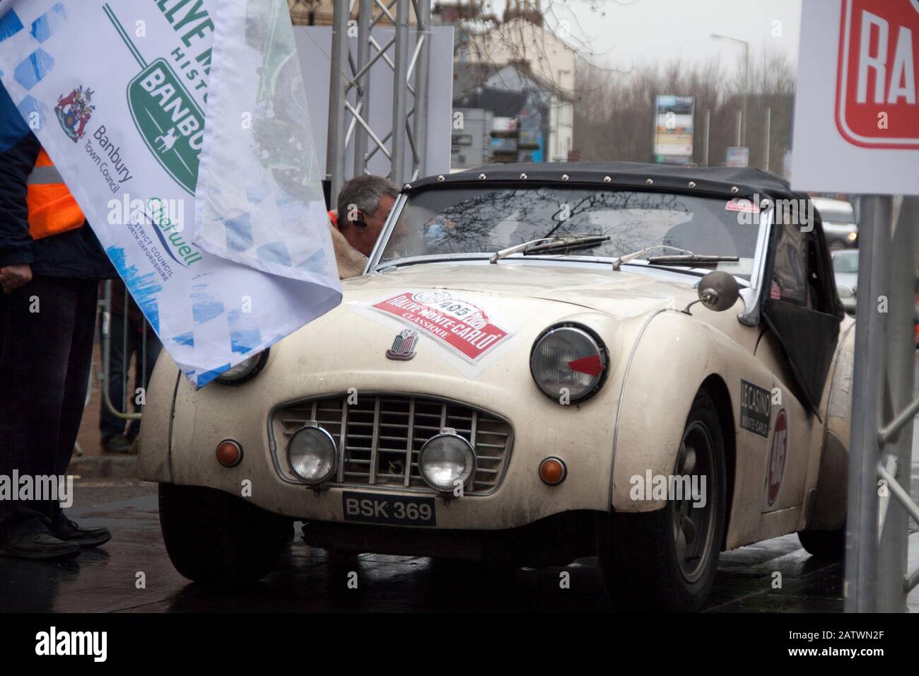 Monte Carlo Rally Banbury Triumph 3 Banque D'Images