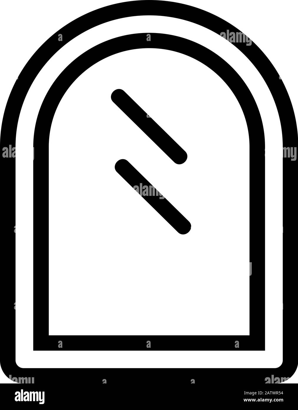 Vecteur d'icône de symétrie. Illustration du symbole de contour isolé Illustration de Vecteur