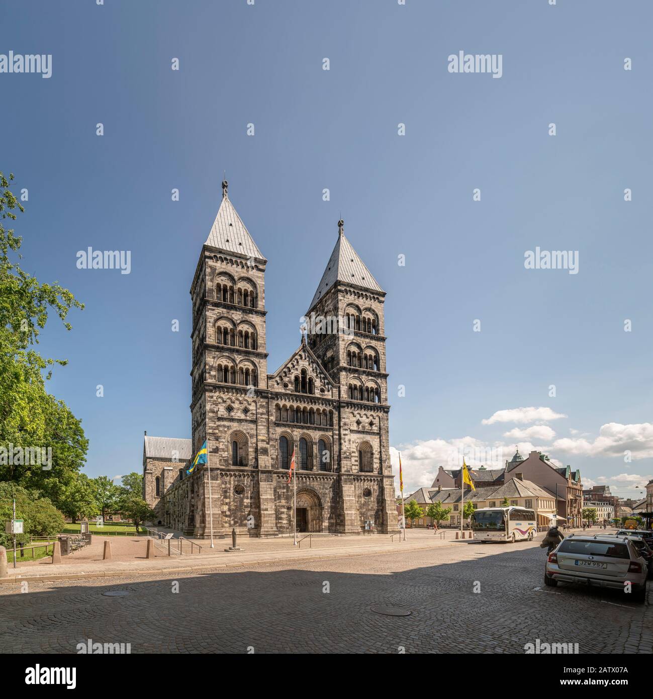 La Cathédrale (Domkyrkan), Lund, Malmö, Suède, Scandinavie Banque D'Images