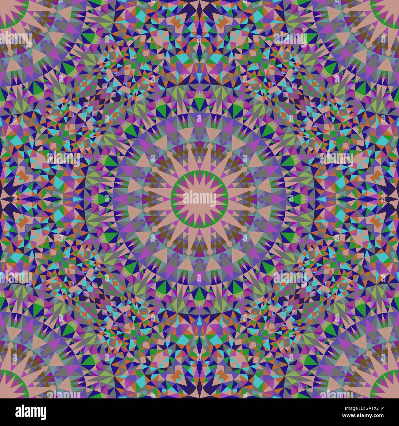 Motif mandala bohémien - mosaïque abstrait graphique d'art vectoriel Illustration de Vecteur