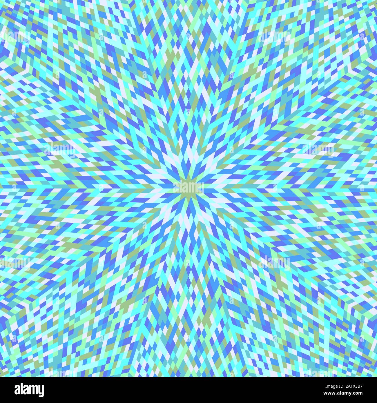 Mosaïque circulaire géométrique fond - coloré abstrait hypnotique vecteur conception Illustration de Vecteur