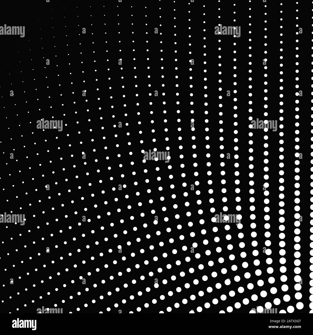 Fond de motif de point géométrique abstrait demi-ton - graphique vectoriel monochrome Illustration de Vecteur