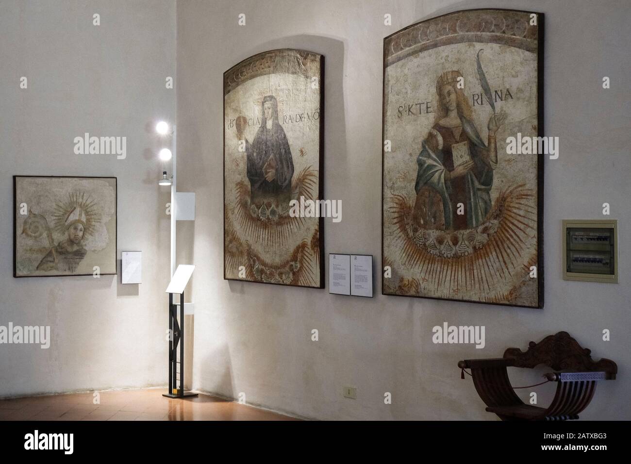 Italie Emilie Romagne Ferrara - Casa Romei - salle de David et Goliath Banque D'Images