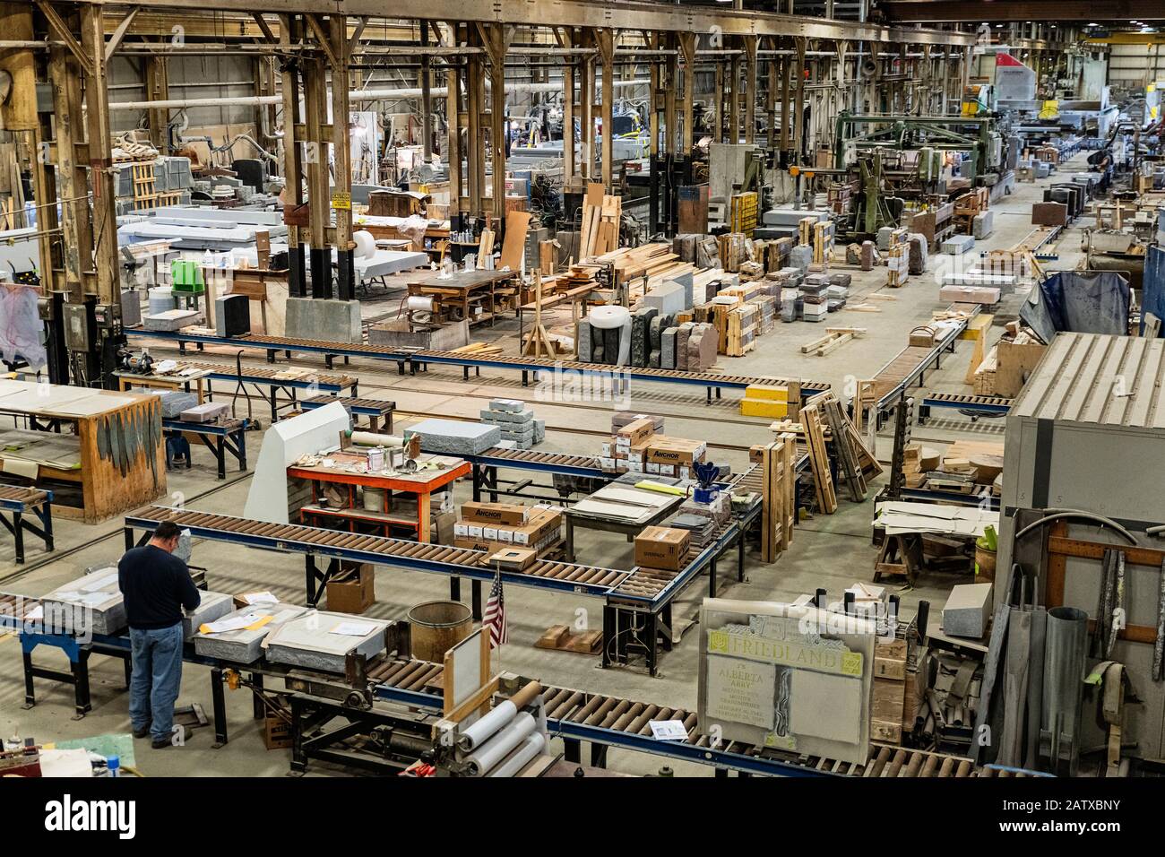 Usine de transformation de granit, Rock of Ages, Barre, Vermont, USA. Banque D'Images
