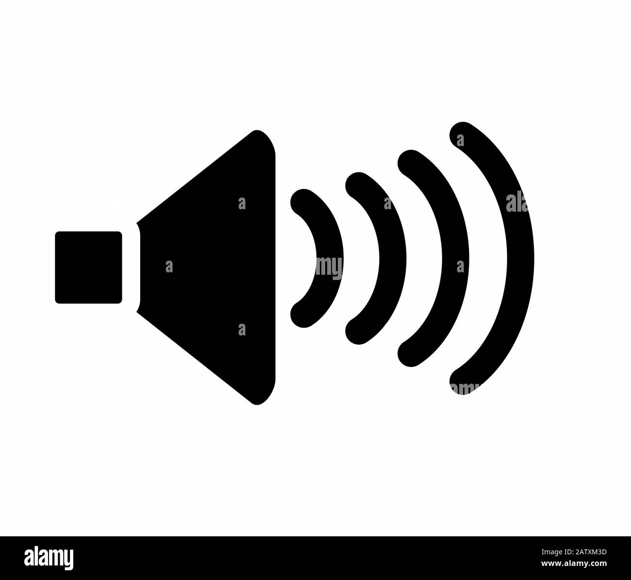 panneau audio ou haut-parleur pour applications, site web, logo design plat en noir et blanc vectoriel isolé Illustration de Vecteur