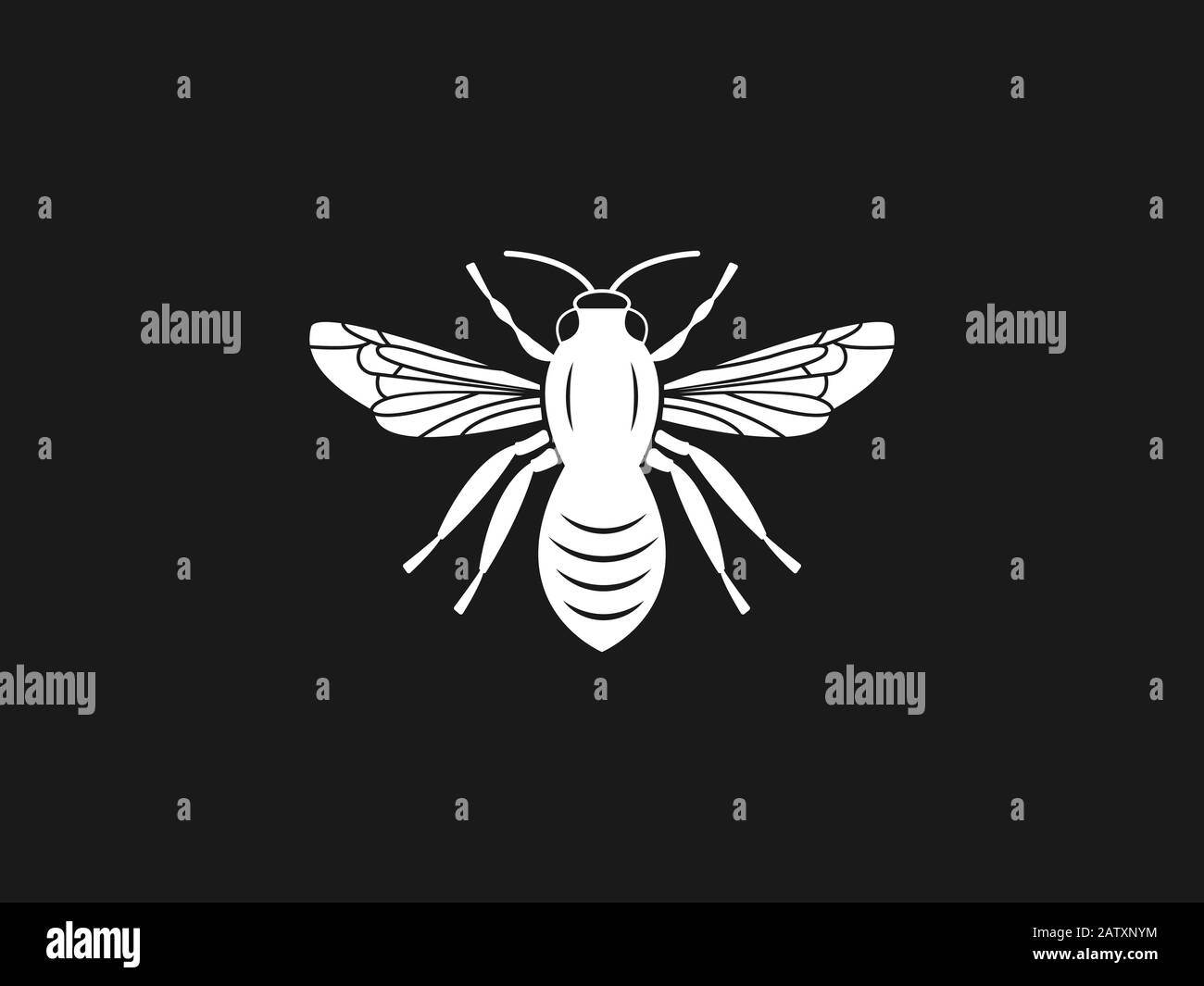 Icône miel d'abeille. Illustration vectorielle, conception plate. Illustration de Vecteur
