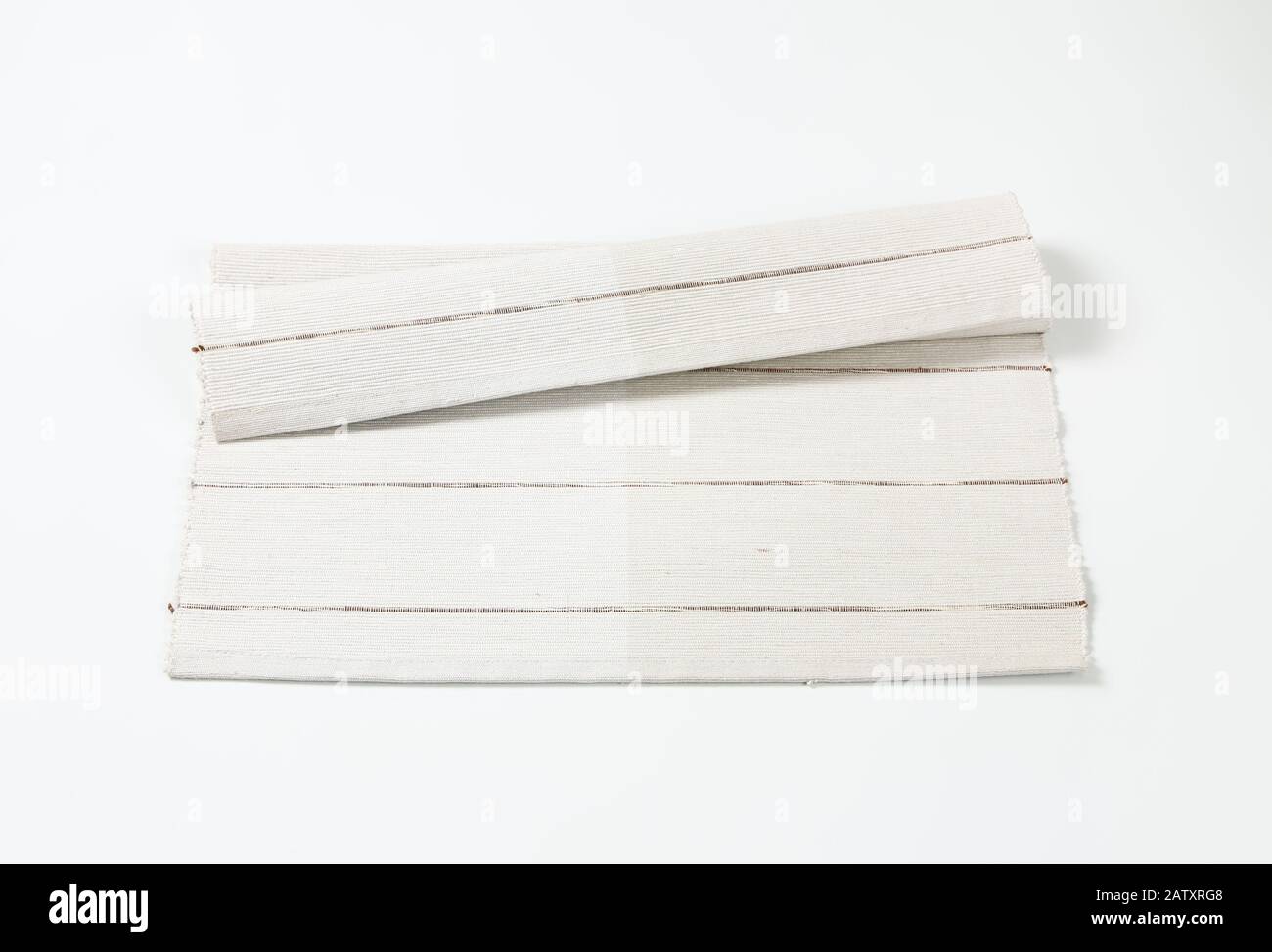 Tapis de place en coton blanc côtelé Banque D'Images