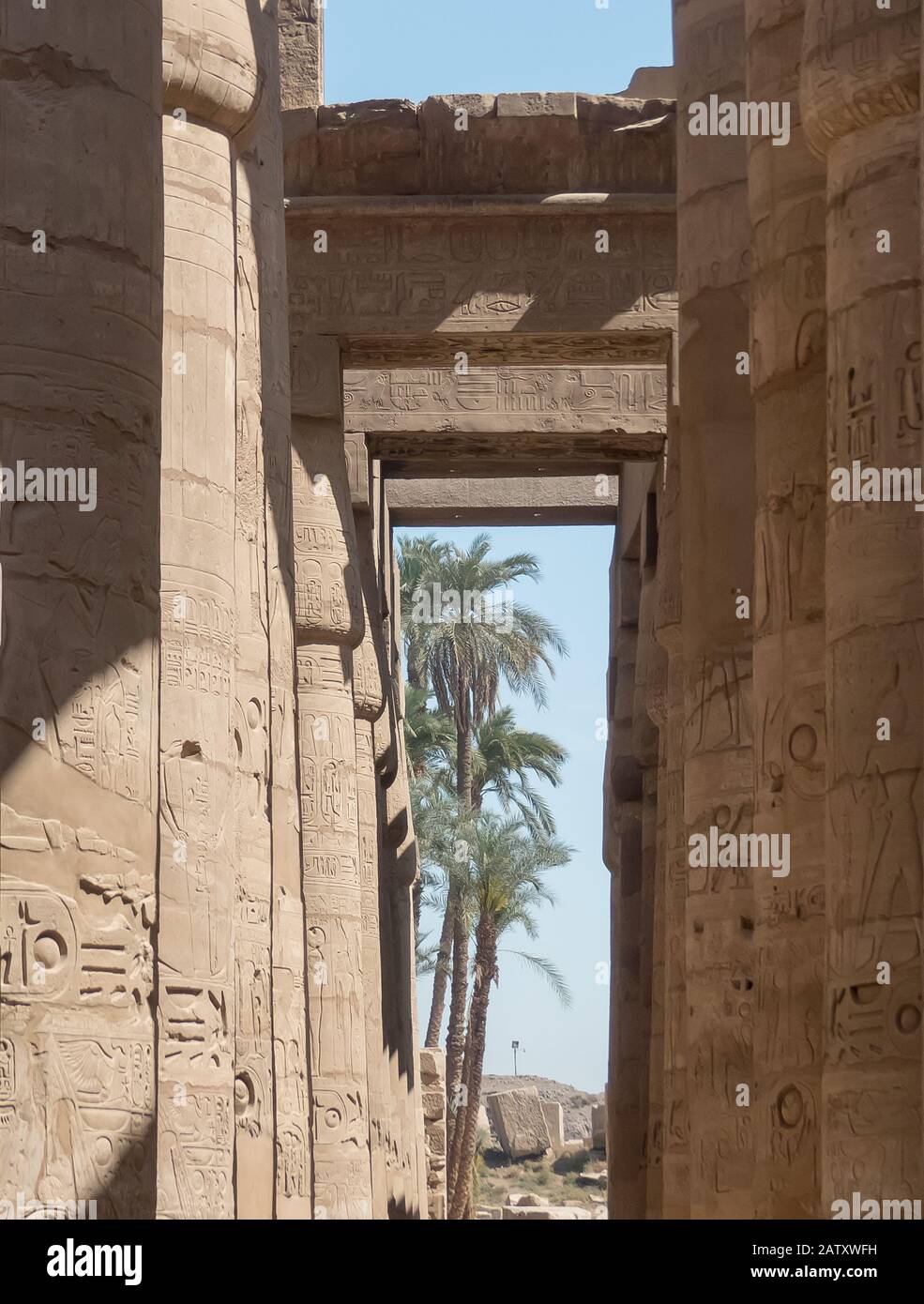 Égypte : le Temple de Karnak, près de Luxor Banque D'Images