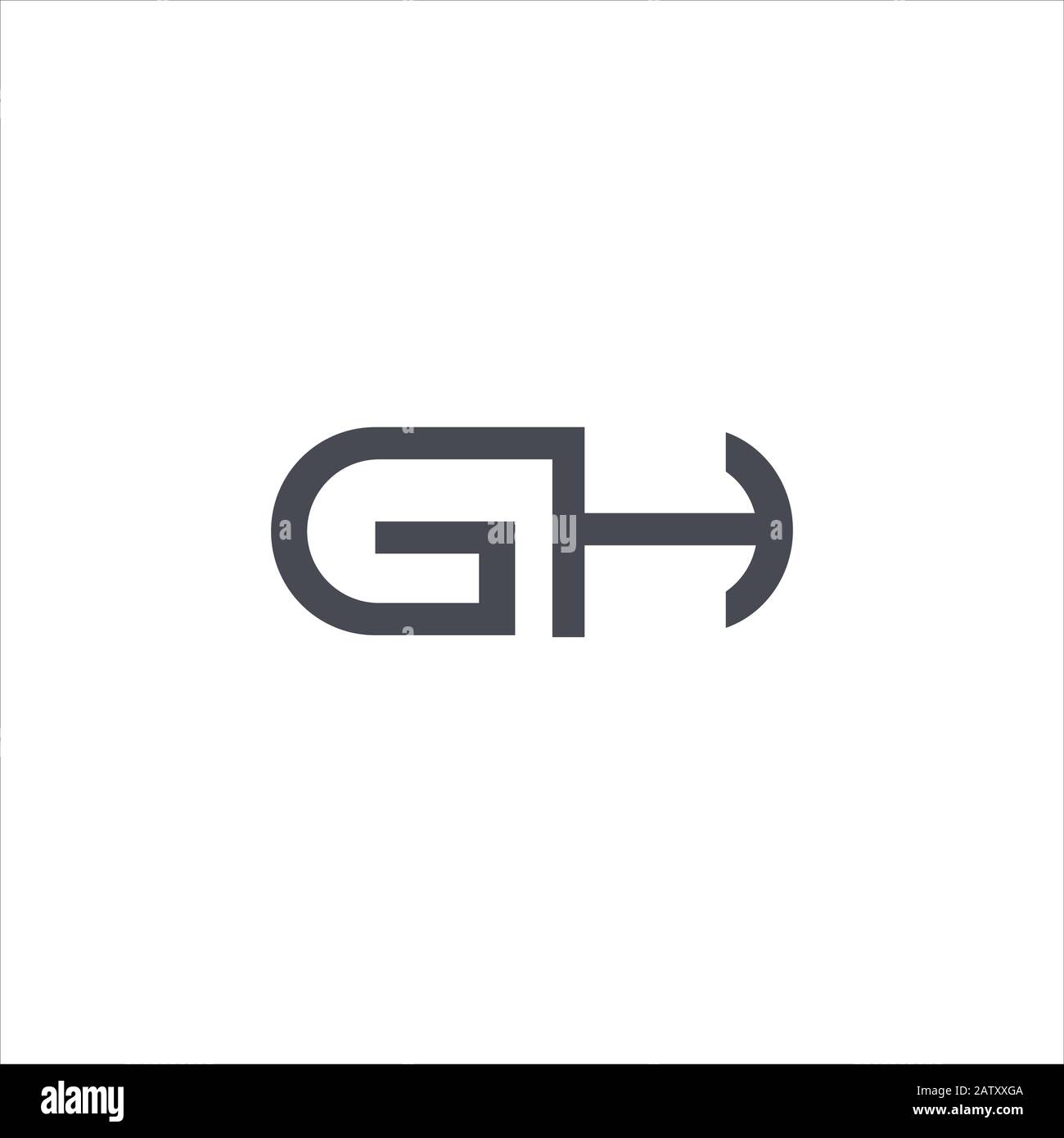 Modèles de vecteur de logo gh ou hg de la lettre initiale Image ...